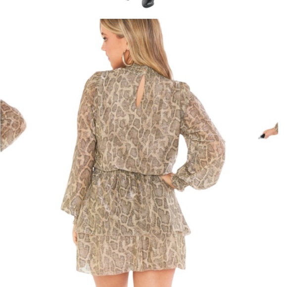 Show Me Your Mumu - Russo Ruffle Dress - Glitter Python - Small. B88 - Picture 4 of 11